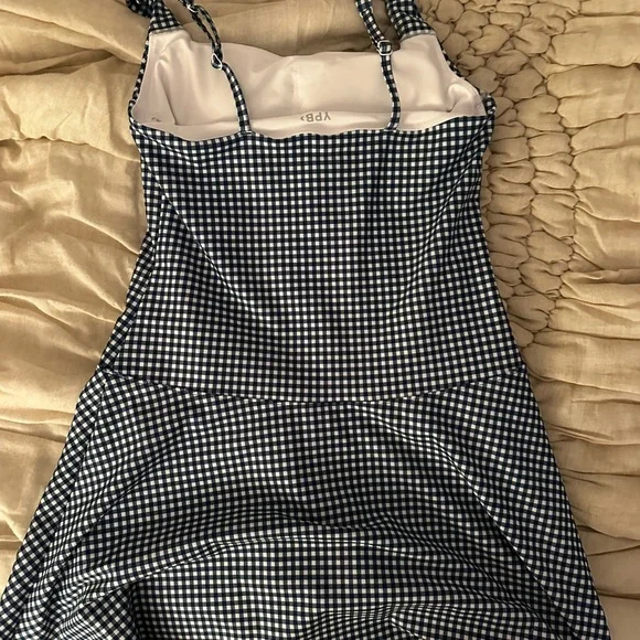 YPB A&F Blue and White Gingham Tennis Dress - Picture 2 of 3